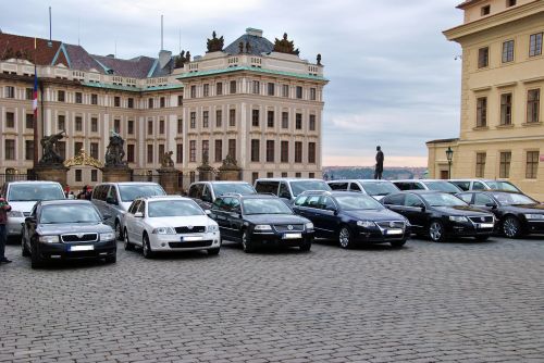 Car fleet at Prague Castle, transfer cars Prague airport